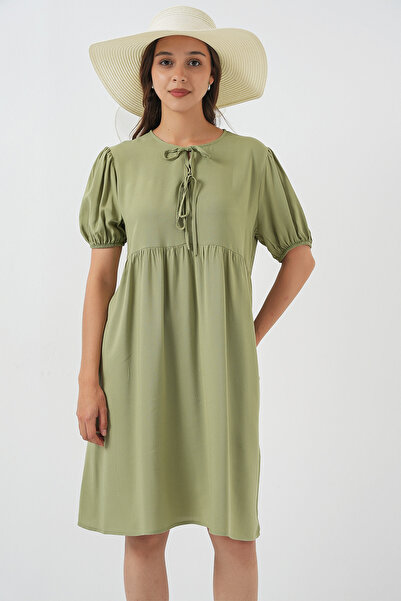 Bigdart Women's Lace-Up Midi Dress 2575 - C. Çağla