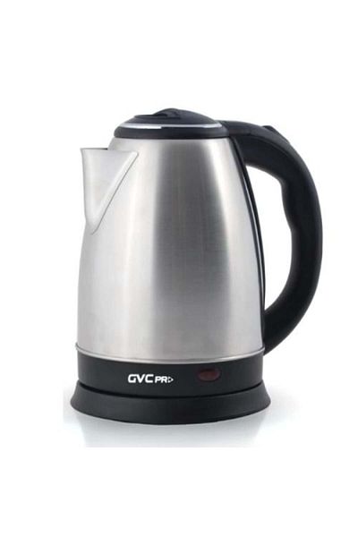 GVC PRO Stainless Steel Kettle - 1.8L - 1500W - Black & Silver - GVCKT2100H