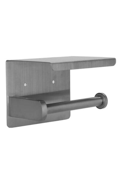 SERSIMO Suport hartie igienica din otel cu raft depozitare, sistem montare in...