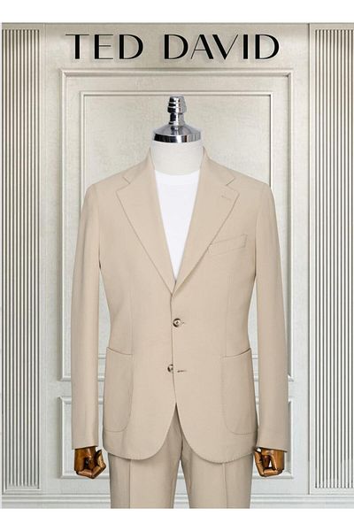 Ted Davıd Puntolo Shoulder Seersucker Modern Fit Suit