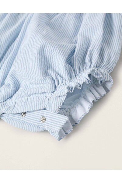 Ziddy Striped Jumpsuit for Newborns, White/Blue