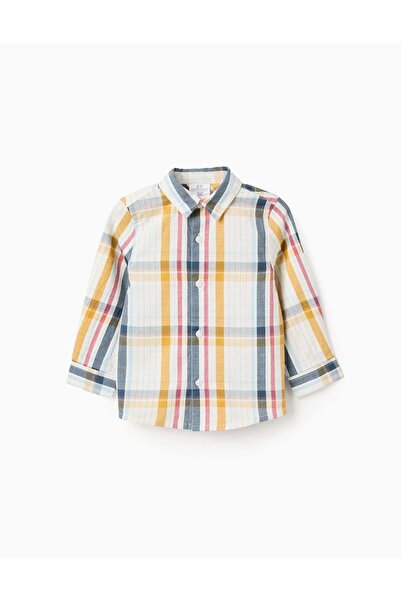 Ziddy Cotton Shirt with Checkered Pattern for Baby Boys 'B&S', Multicolour