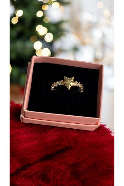 İNN JEWELLERY Steel Ring Tarnish-Free Adjustable Star Figured (2 Years Importer Guaranteed)