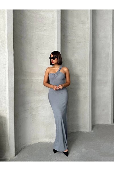 hibiscus One Shoulder Pleated Dress