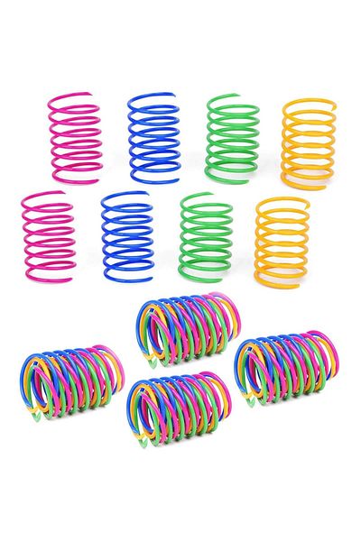 MNS Set of twelve rainbow shaped interactive cat toys soft material for active play