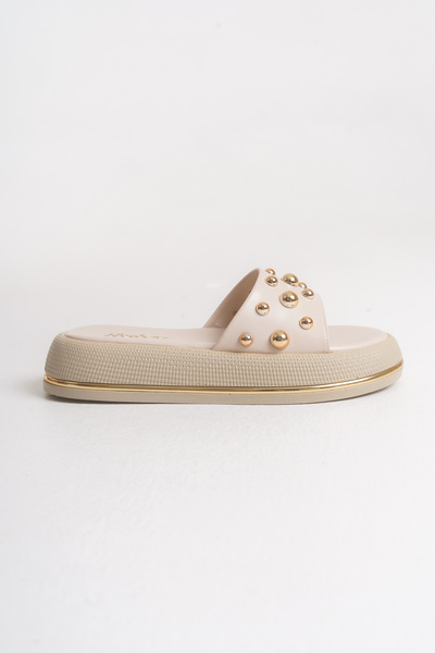 LDR Women's Trock Gold Detailed Slippers