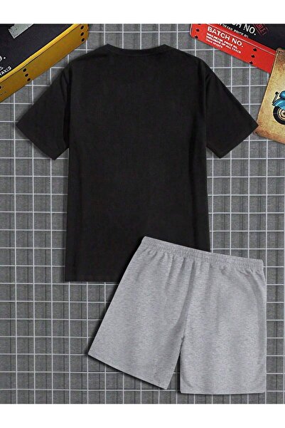 ACTIVE MODA - supradimensionat SETURI DE BUMBAC 2-PIECE tricou -PANTALONI SCURT MĂRIME MARE
