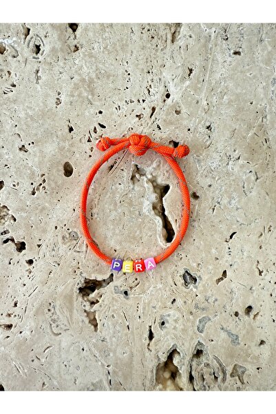 TAKI BY EKİN Kalın ipli, asansör sistem ayarlı kişiye özel isimli bileklik