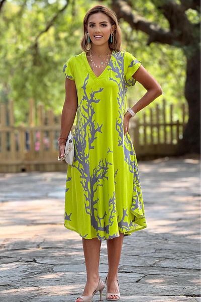 Nevin Kaya Moda Rochie Afitap Verde Fistic Model Coral