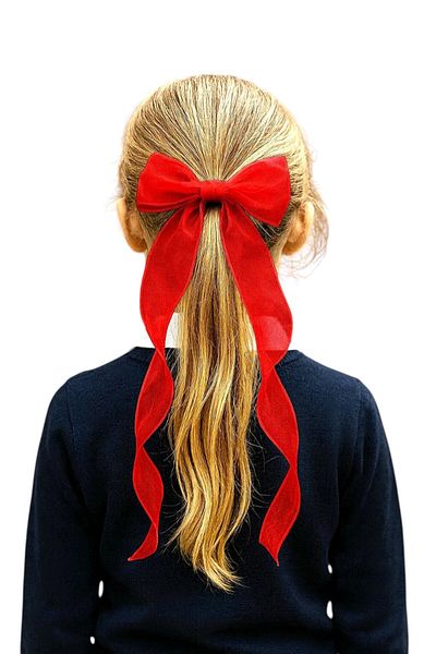 SeaBubbles Children's School Buckle with Bow Standard Red