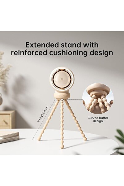 2DAYFIND Ventilator Portabil 4000mAh, W76, Policarbonat, Silicon, Brown