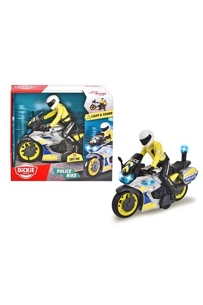 Dickie Motocicleta de politie cu frictiune 17 cm