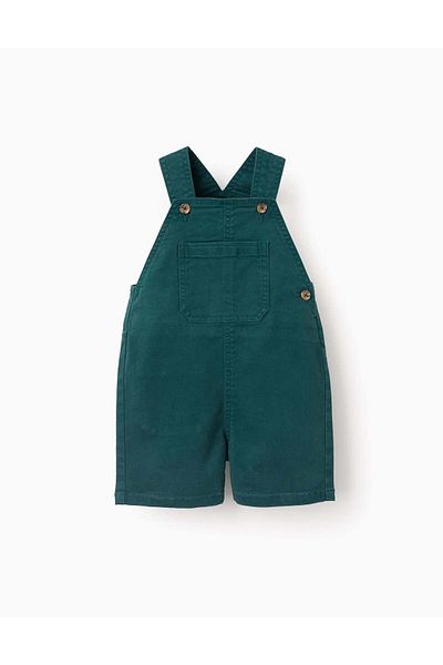 Ziddy Denim Dungarees for Baby Boys, Dark Green