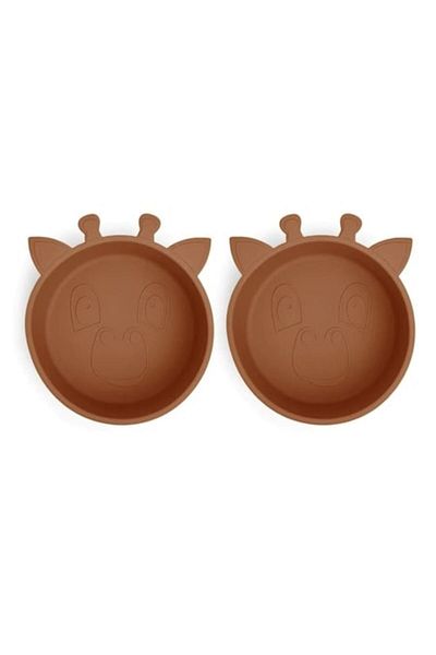 Nuuroo - 2 Silicone Cups Giraffe Caramel Cafe
