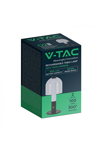 V-TAC LED desk lamp 7988-VT, dimmable, with switch, 2W, 100lm, warm, neutral, cool, black, IP20,