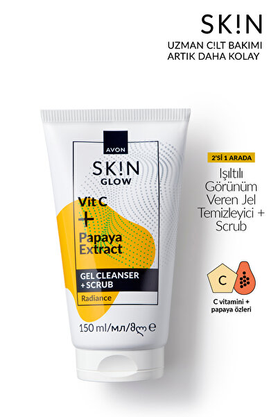 AVON SK!N Işıltılı Görünüm Veren Jel Temizleyici + Scrub 150ml