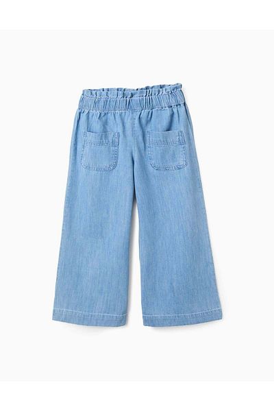 Ziddy Light Jeans Wide Leg for Girls, Blue