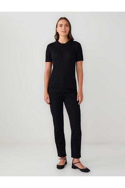 Jimmy Key Black Short Sleeve Crew Neck Sweater