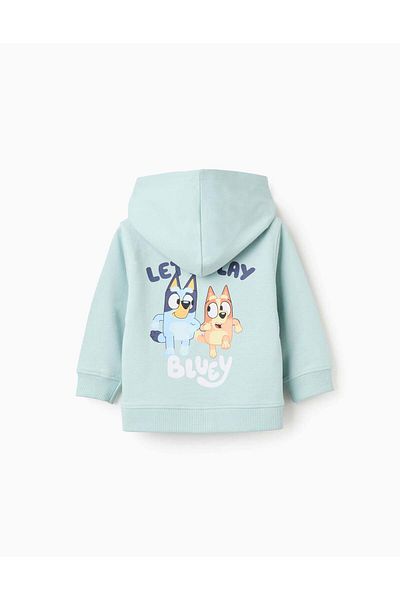 Ziddy Cotton Hooded Jacket for Babies 'Bluey', Light Blue
