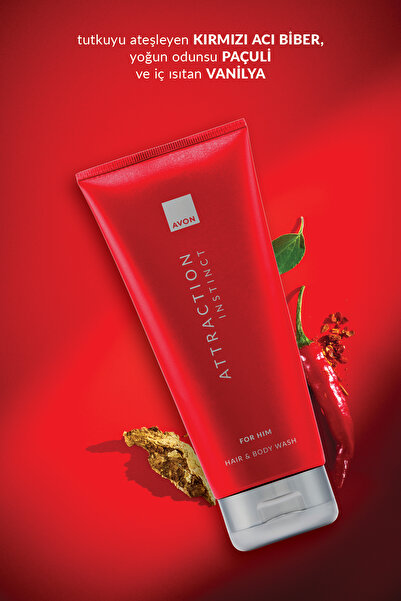 AVON Attraction Instinct Erkek Saç ve Vücut Şampuanı 200ml