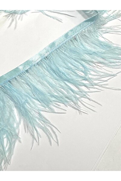 karantuhafiye ريش نعام أزرق نيلي / 1 متر