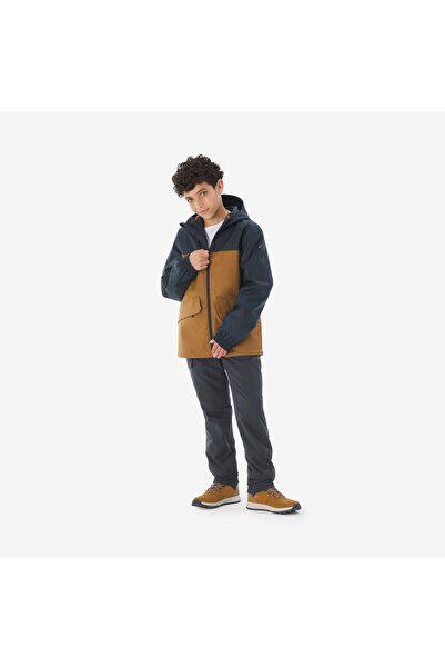 Decathlon Quechua Kids 3 in 1 Outdoor Jacket - 7/15 Years - Brown/Gray - Nh100