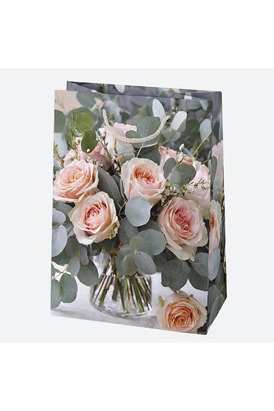 Colour Bouquet Flower paper gift bag, gift bag 23x32x11 cm