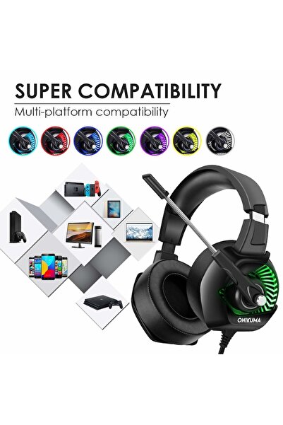 Onikuma Căști stereo pentru gaming K6 multicolore