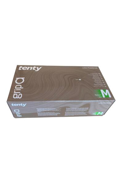 Tenty - Inspection Gloves a Powdered Latex Medium 1 Pack of 100