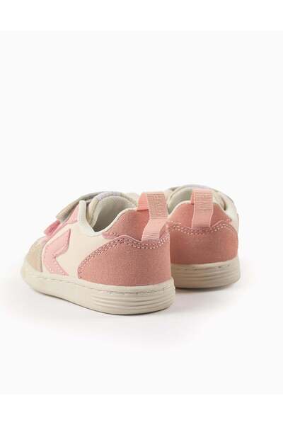 Ziddy Touch-fastening Trainers for Baby Girls 'ZY Move', Beige/Pink