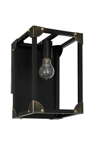 Klausen Aplică de iluminat tip carcasă KL6559, 1xE27, neagră, IP20,