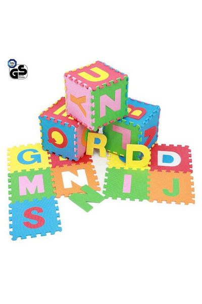 Vestiamo Casa Educational Play Mat for Kids, Puzzle with Numbers and Letters, Anti-Slip, 20 Pieces