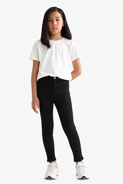 DeFacto Back to School Skinny Fit Black Girl Jean Pants E5875A8/Bk27