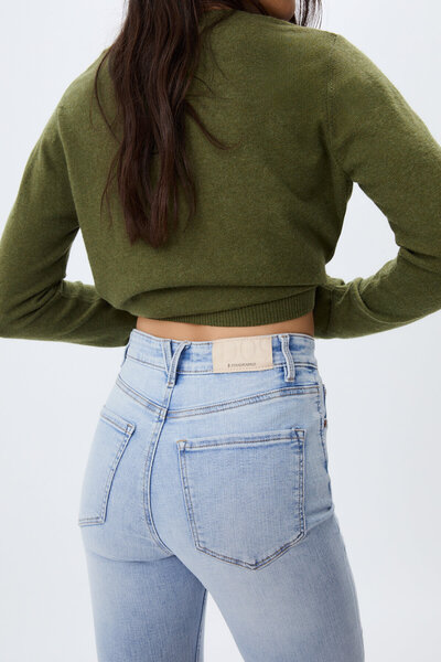 Stradivarius D09 süper yüksek bel skinny jean