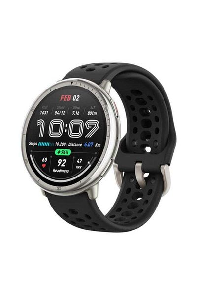 Amazfit Active 2R - ساعة ذكية يومية رياضية سوداء من السيليكون