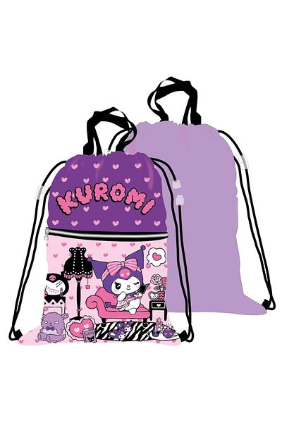 Hello Kitty Kuromi Deluxe sports bag, gym bag 45 cm
