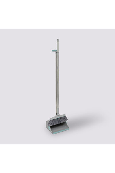 Five Simply Smart Lobby Durable Swivel Broom and Dustpan Set