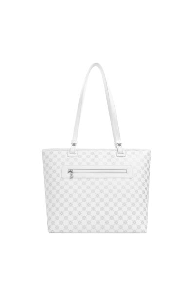 CENGİZ PAKEL Cengiz Pakel Monogram Women's Hand - Shoulder Bag - 7602 - White