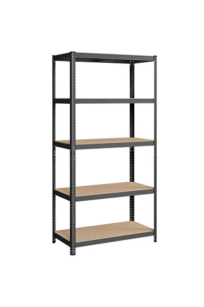 SONGMICS Raft metalic de depozitare, cu rafturi din MDF, 5 rafturi, max. 600 ...