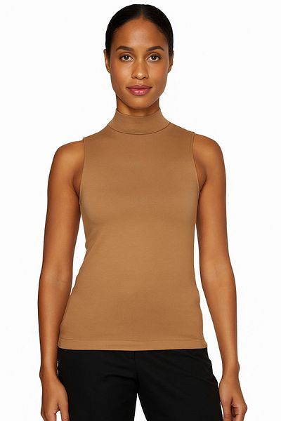 chulfa Luxury Turtleneck Zero Sleeve Full Lycra Badi