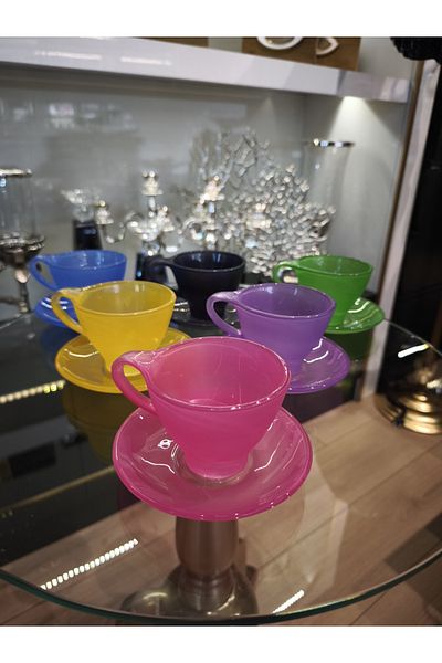 P&ORA PREMIUM KITCHEN PRODUCTS 6 Li Soft Color Tea Cup Coffee Cup Large Size