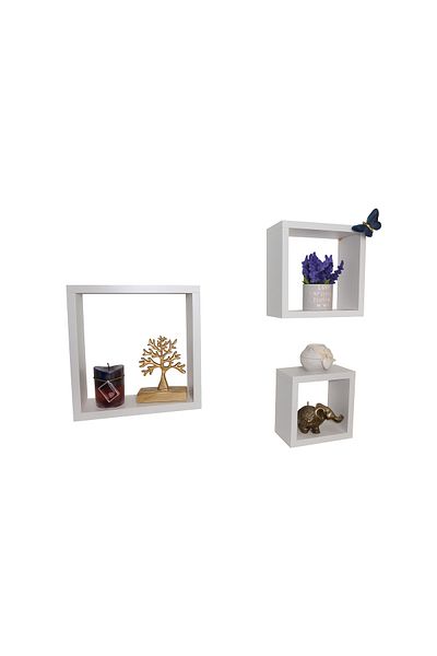 OEM Set of three wall shelf cubes Cubico White Model CUB 11004