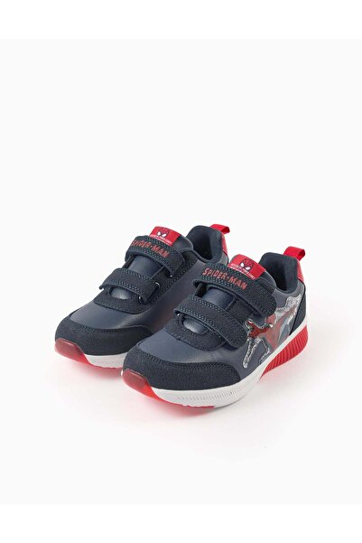 Ziddy Trainers with Lights and Touch-Fastening Strap for Boys 'Spiderman', Blue