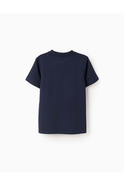 Ziddy Long-sleeved Cotton T-shirt for Boys 'Swedish', Blue