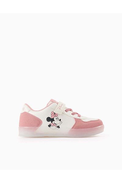 Ziddy Light-up Trainers for Girls 'Minnie', Pink/White