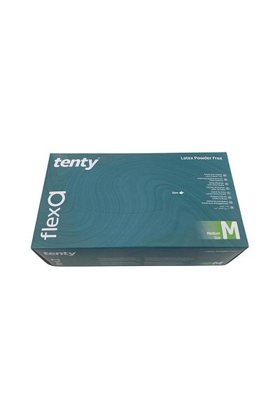 Tenty - Inspection Gloves Flexs a Powder-Free Latex Medium 1 Pack of 100