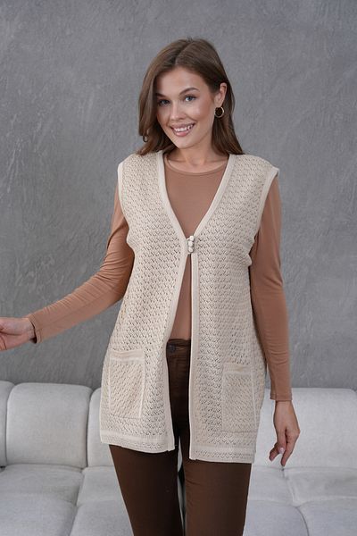 Lamierra Women's Seasonal Knitted Model Knitwear Vest