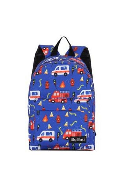 OEM Kindergarten Backpack Blue with Car Pattern - My Way