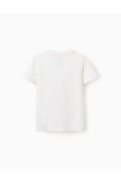 Ziddy Cotton T-shirt for Boys 'Superman', White