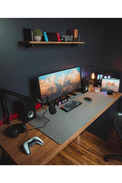 garaccu Ofis Oyuncu ve Çalışma Masası Için Keçeden Mouse Matı Pad 50x120 Cm G...